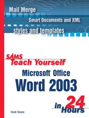 cover image of Sams Teach Yourself Microsoft&#174; Office Word 2003 in 24 Hours